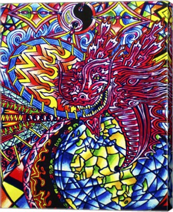 Framed African Dragon Print