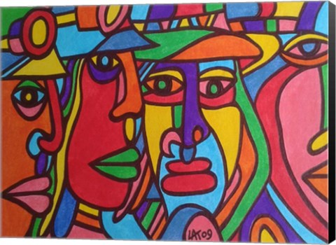 Framed Chilean Faces Print