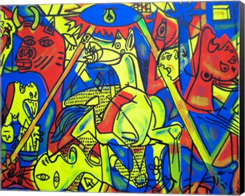 Framed Guernica Graffiti Print