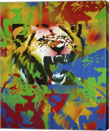 Framed Lion Print