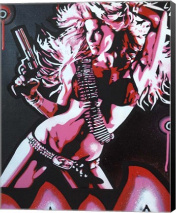 Framed Revolver Girl 1 Print