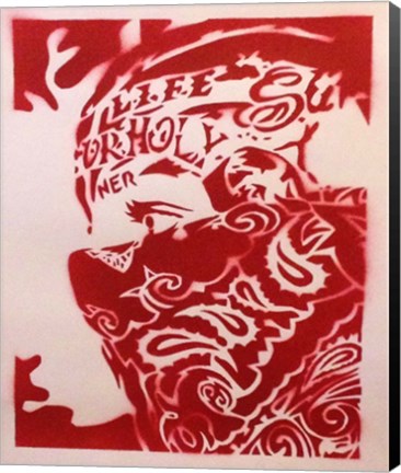Framed Bandana Man Red Print