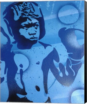 Framed Blue Boxer Print