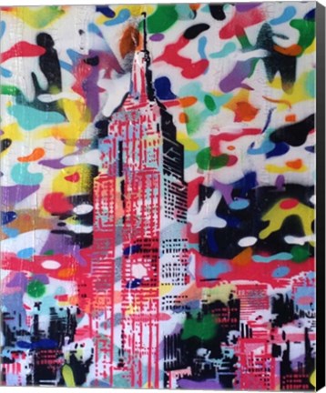 Framed New York Camo Print