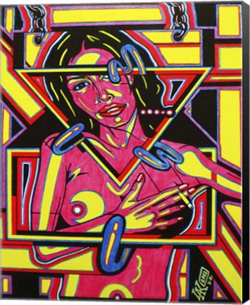 Framed Pink Lady Print