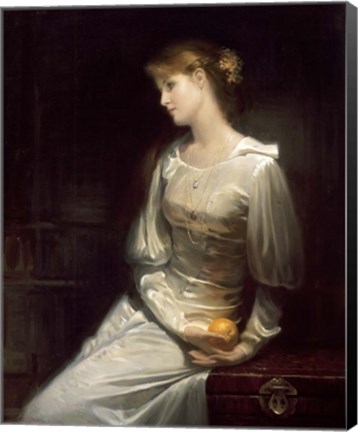Framed Pensive Lady Print