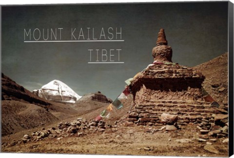 Framed Vintage Mount Kailash, Tibet, Asia Print