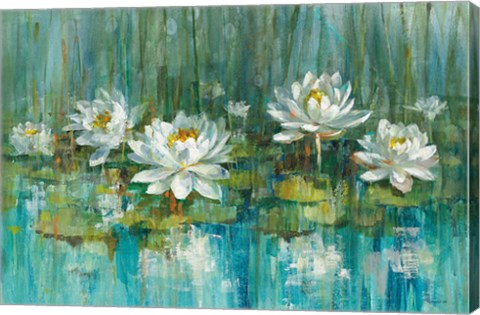 Framed Water Lily Pond Print