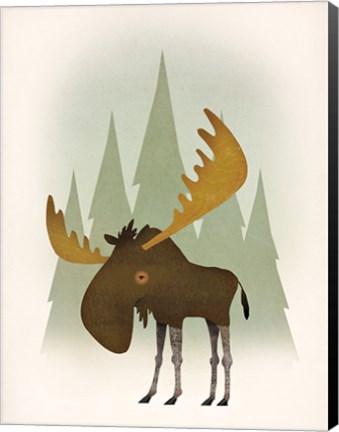 Framed Forest Moose Print