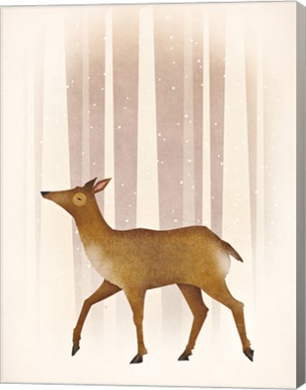 Framed Snowy Doe Print