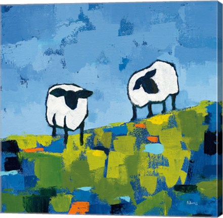 Framed Two Sheep Print