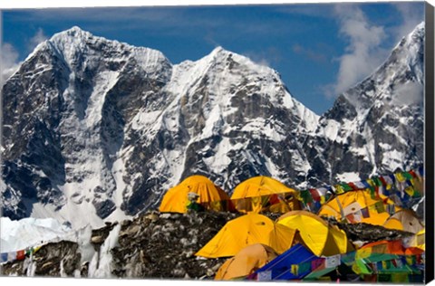 Framed Base Camp, Mt Everest, Nepal Print