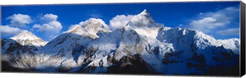 Framed Everest &amp; Nuptse Sagamartha National Park Nepal Print