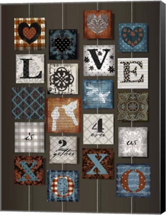 Framed Love on Strings Print