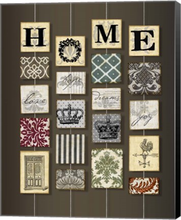 Framed Home on Strings Print