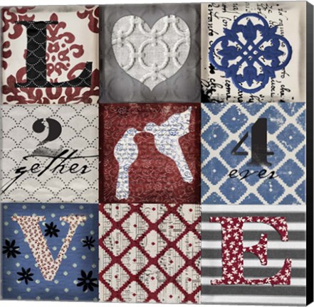 Framed 9 Love RWB Print