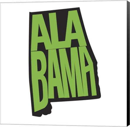 Framed Alabama  Letters Print