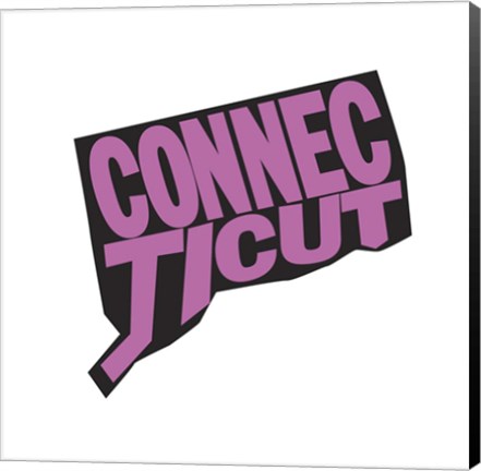 Framed Connecticut Letters Print
