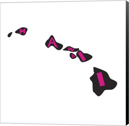 Framed Hawaii Letters Print