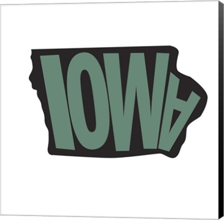 Framed Iowa Letters Print
