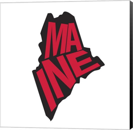 Framed Maine Letters Print