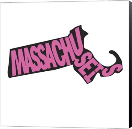Framed Massachusetts Letters Print