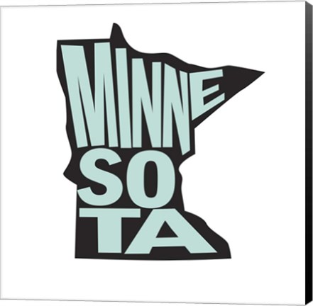 Framed Minnesota Letters Print