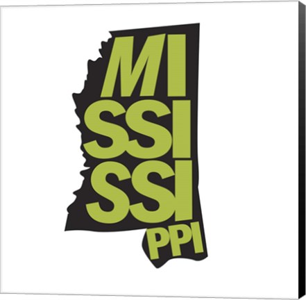 Framed Mississippi Letters Print