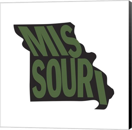 Framed Missouri Letters Print