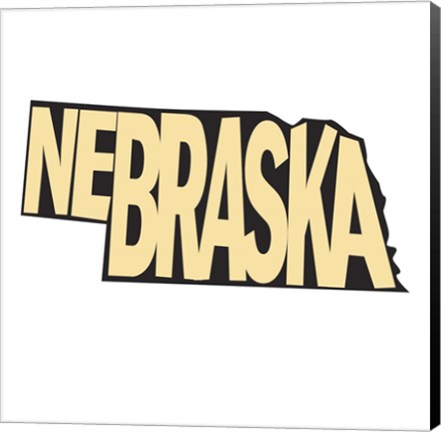 Framed Nebraska Letters Print
