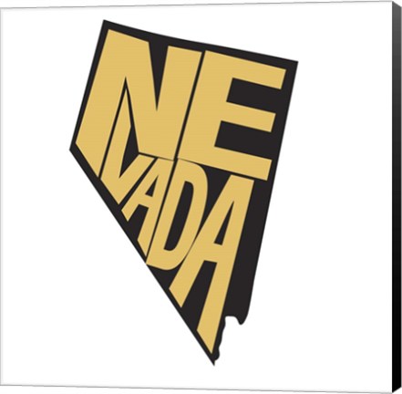 Framed Nevada Letters Print