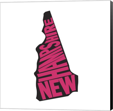 Framed New Hampshire Letters Print