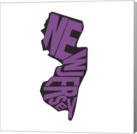 Framed New Jersey Letters Print