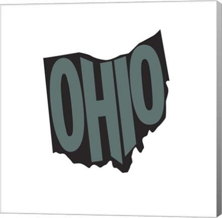 Framed Ohio Letters Print