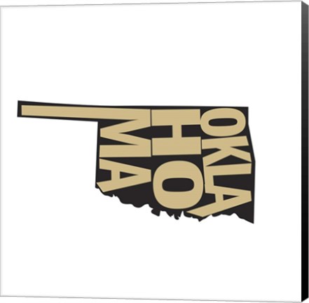 Framed Oklahoma Letters Print