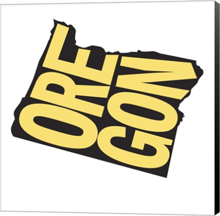 Framed Oregon Letters Print