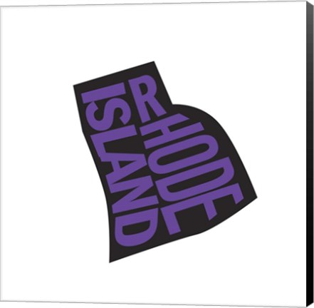 Framed Rhode Island Letters Print