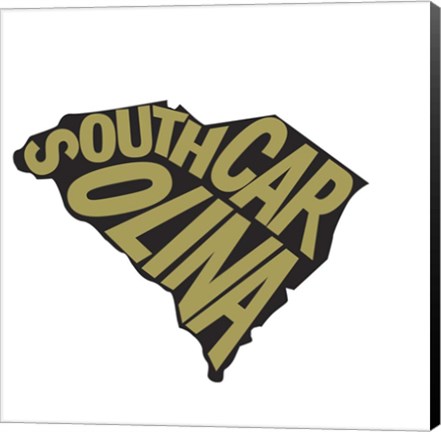 Framed South Carolina Letters Print