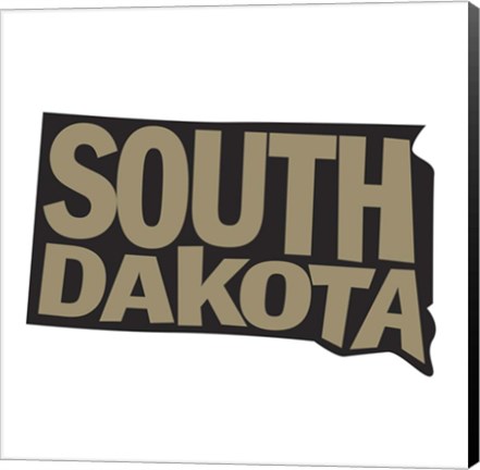 Framed South Dakota Letters Print
