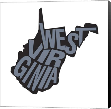 Framed West Virgina Letters Print