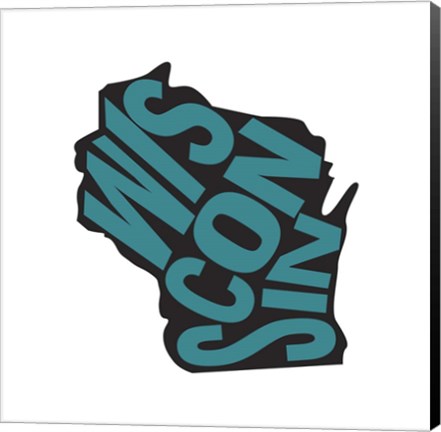 Framed Wisconsin Letters Print