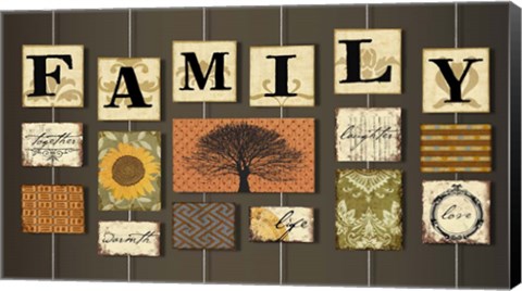 Framed Family on strings Print