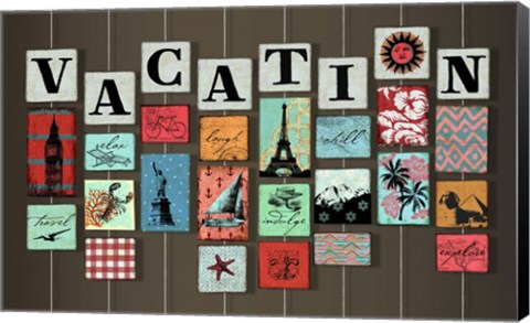 Framed Vacation on Strings Print