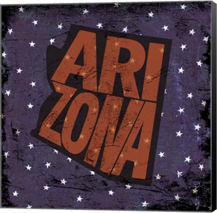 Framed Arizona on Pattern Print