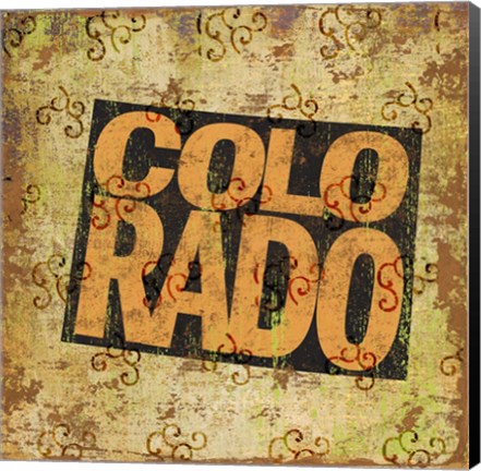 Framed Colorado on Pattern Print