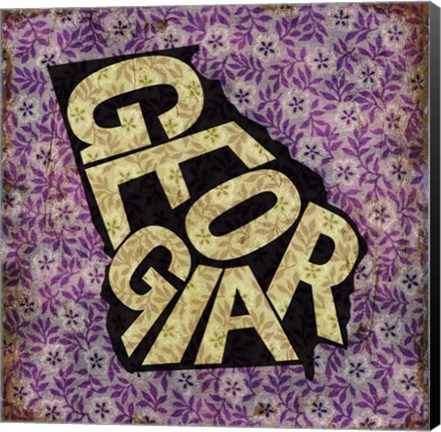 Framed Georgia on Pattern Print