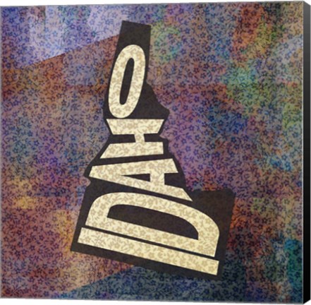 Framed Idaho on Pattern Print