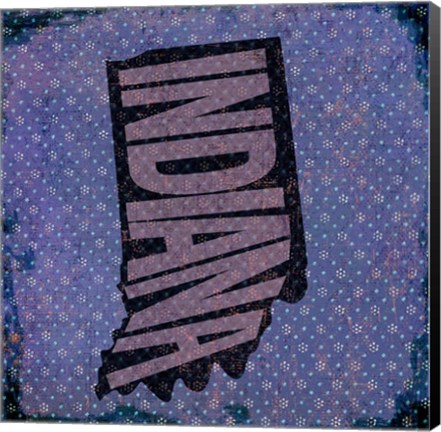 Framed Indiana on Pattern Print
