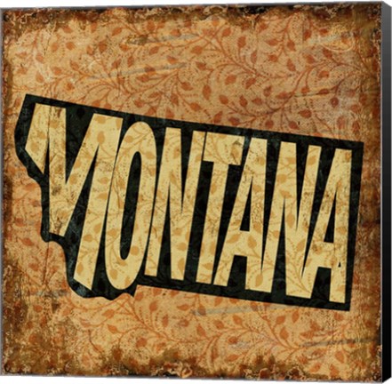 Framed Montana on Pattern Print