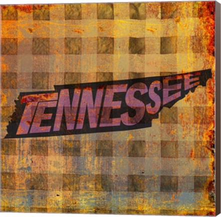 Framed Tennessee on Pattern Print